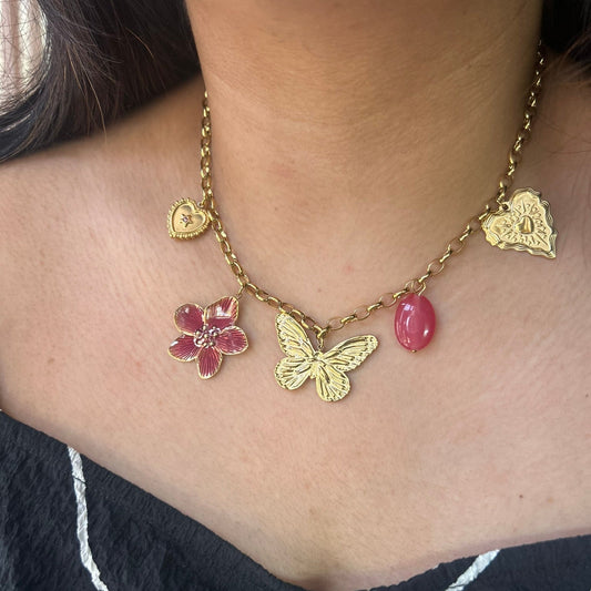 Flutterheart Charm Necklace