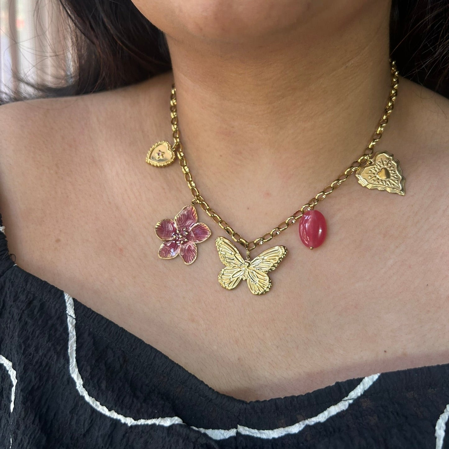 Flutterheart Charm Necklace