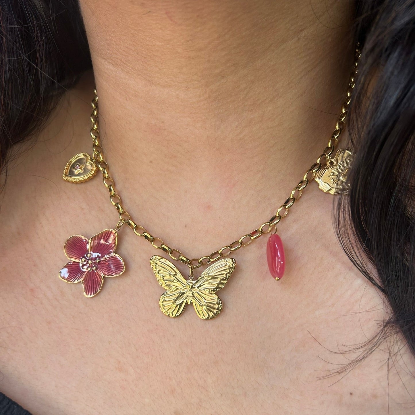Flutterheart Charm Necklace
