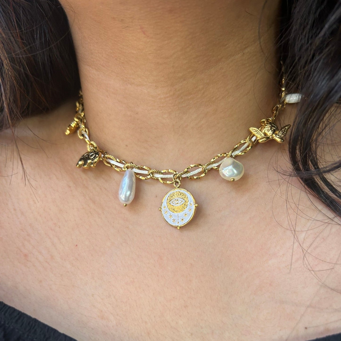 Golden Grace Charms Necklace