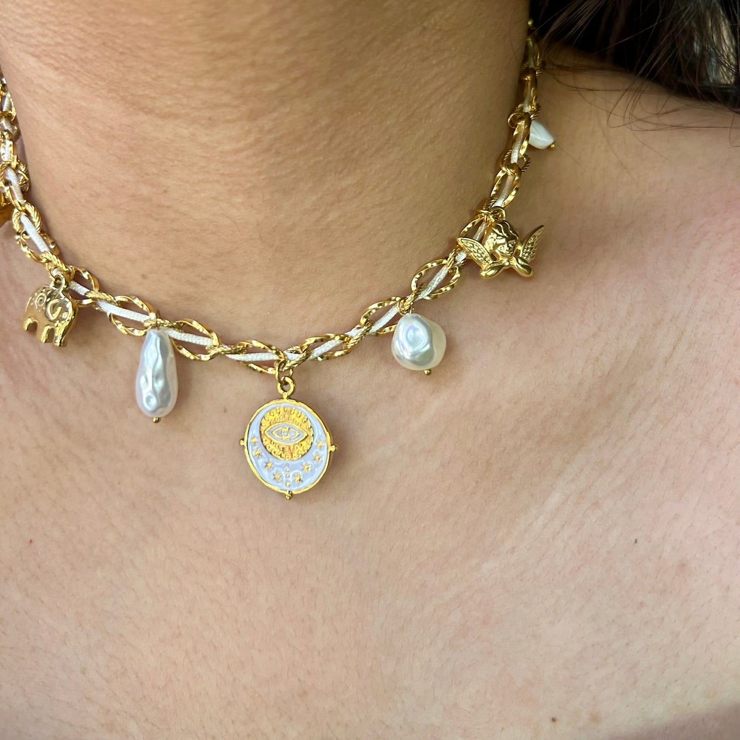 Golden Grace Charms Necklace