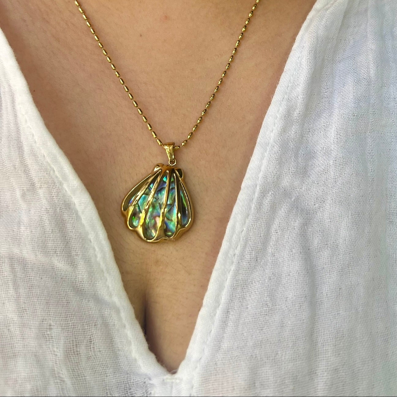 Glowing Shell Necklace
