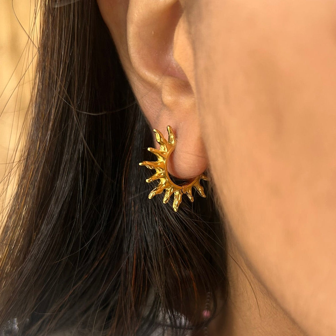 Edge Hoop Earring