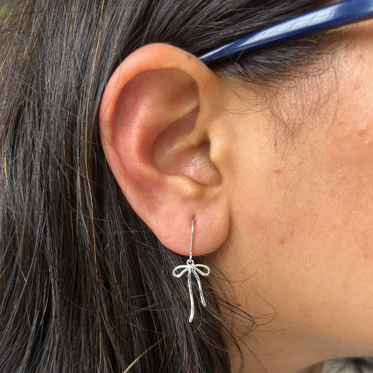 Bow Charm Earrings | 925 Sterling Silver