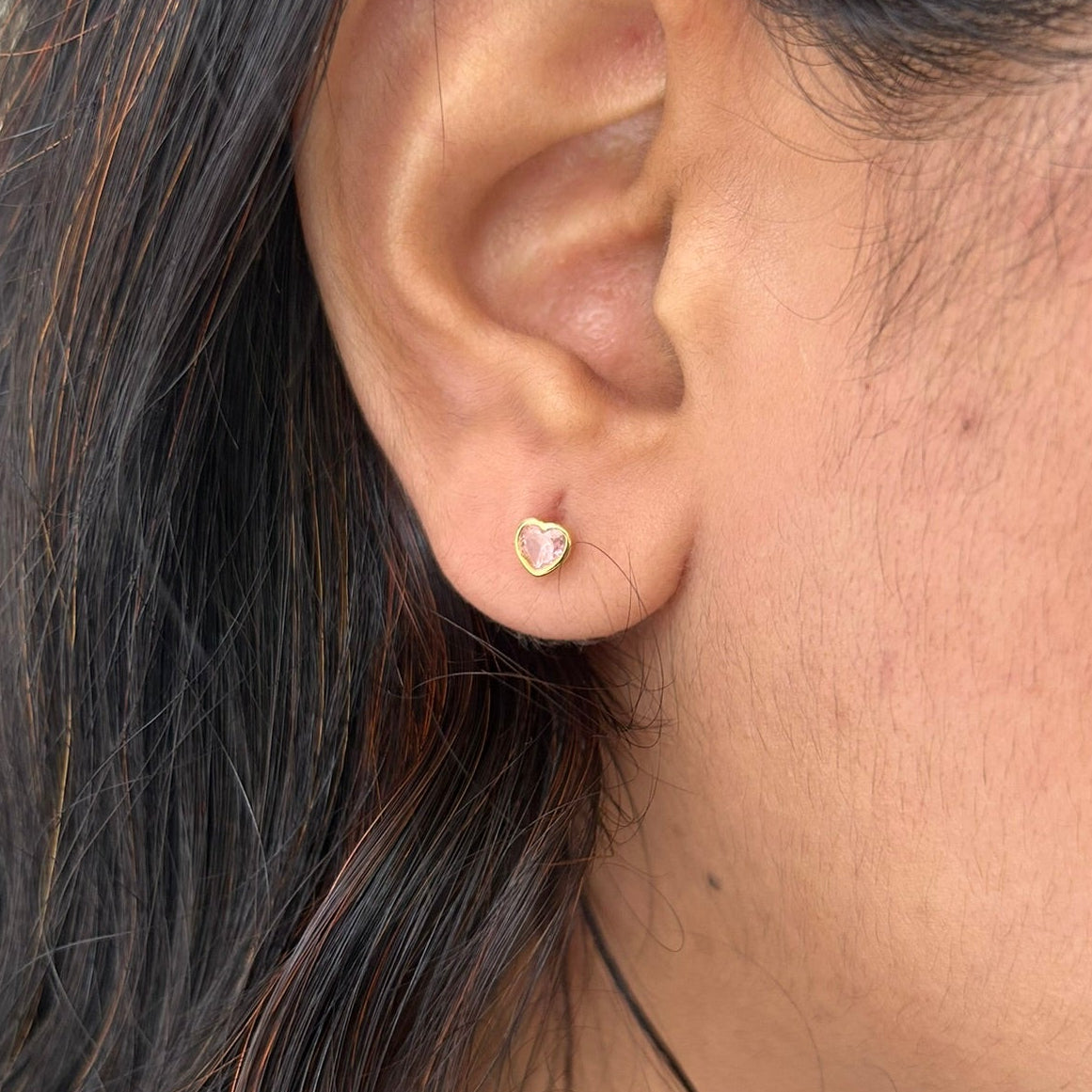 Pink Stud Earrings | 925 Silver