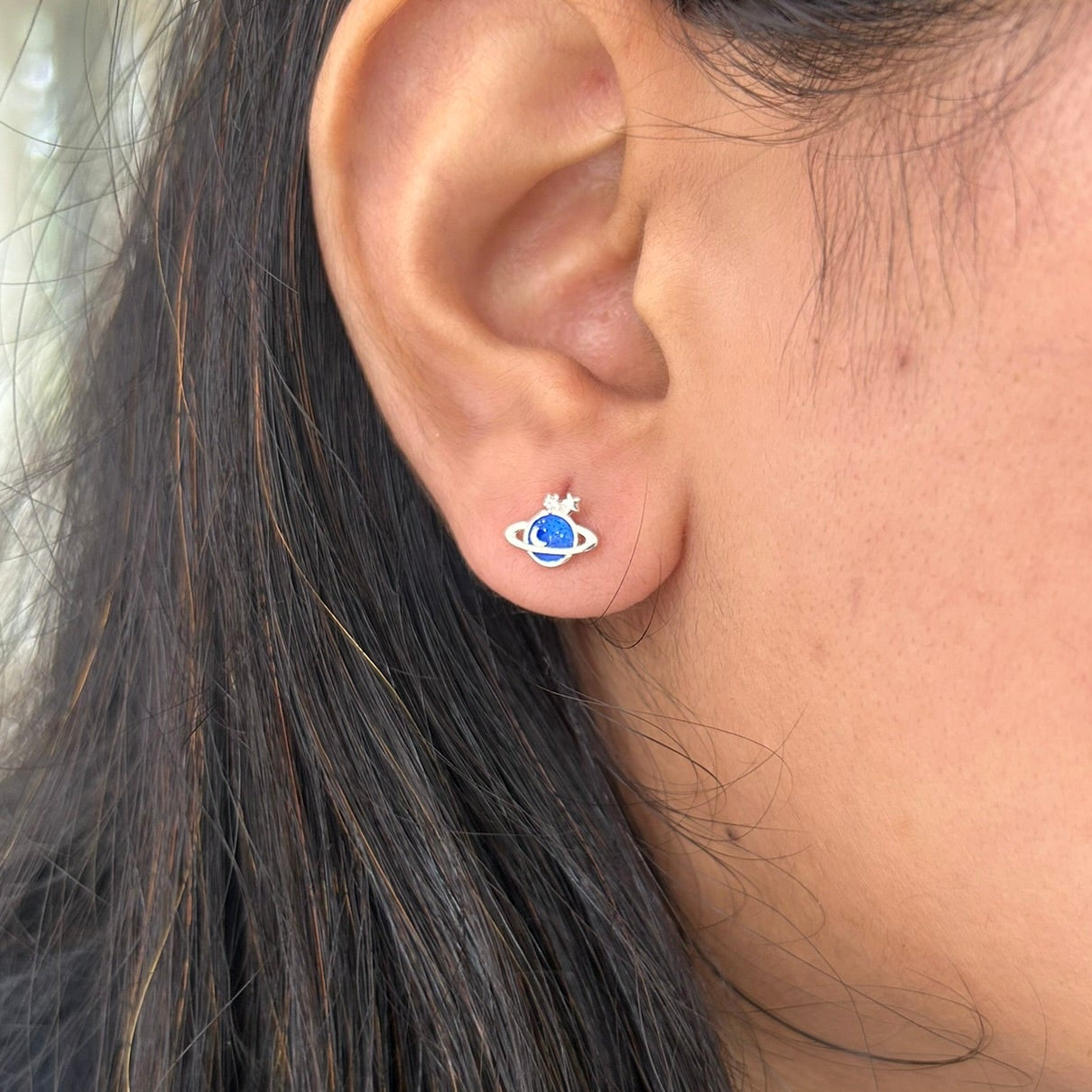 The Saturn Stud Earrings | 925 Silver