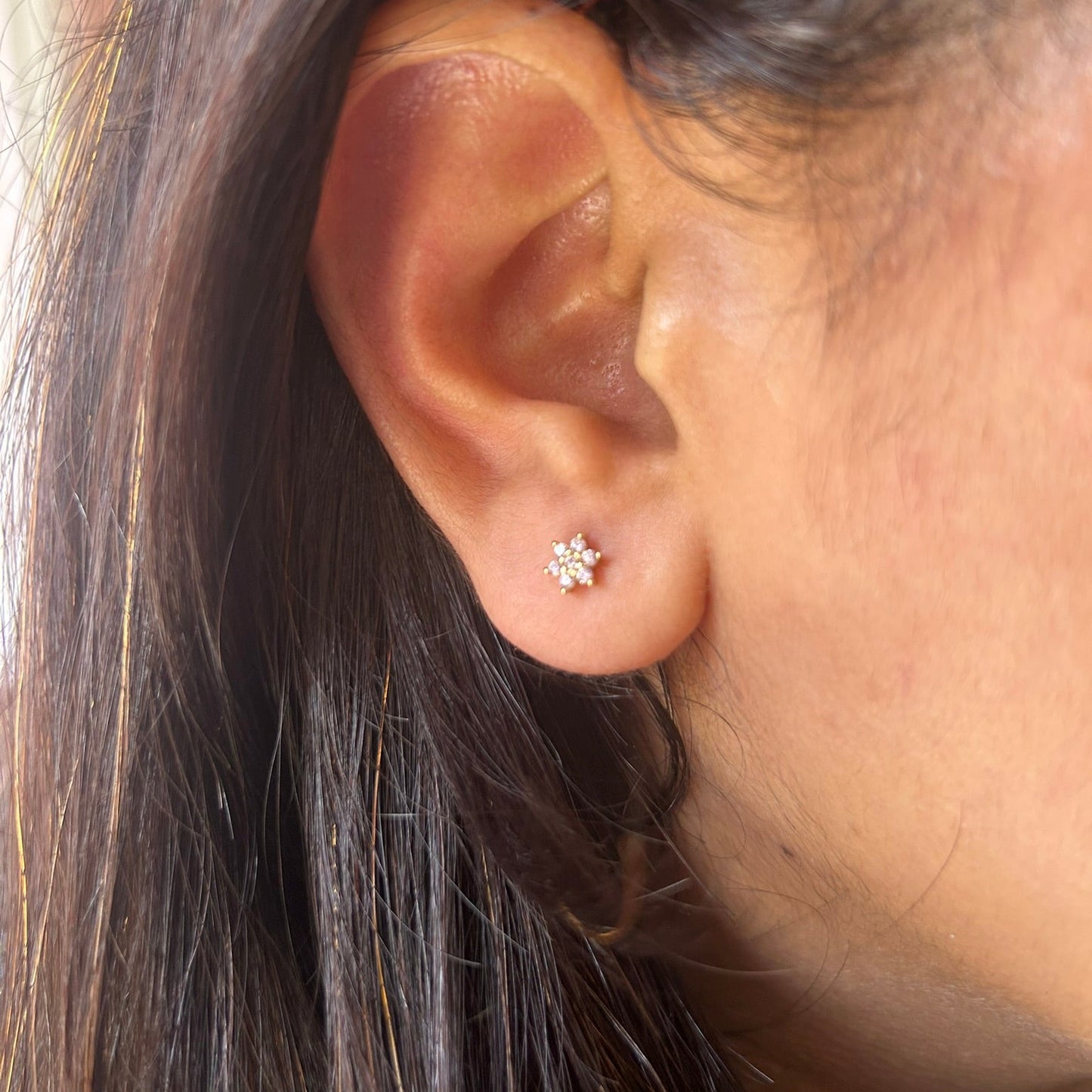 Floral Stud Earring | 925 Sterling Silver