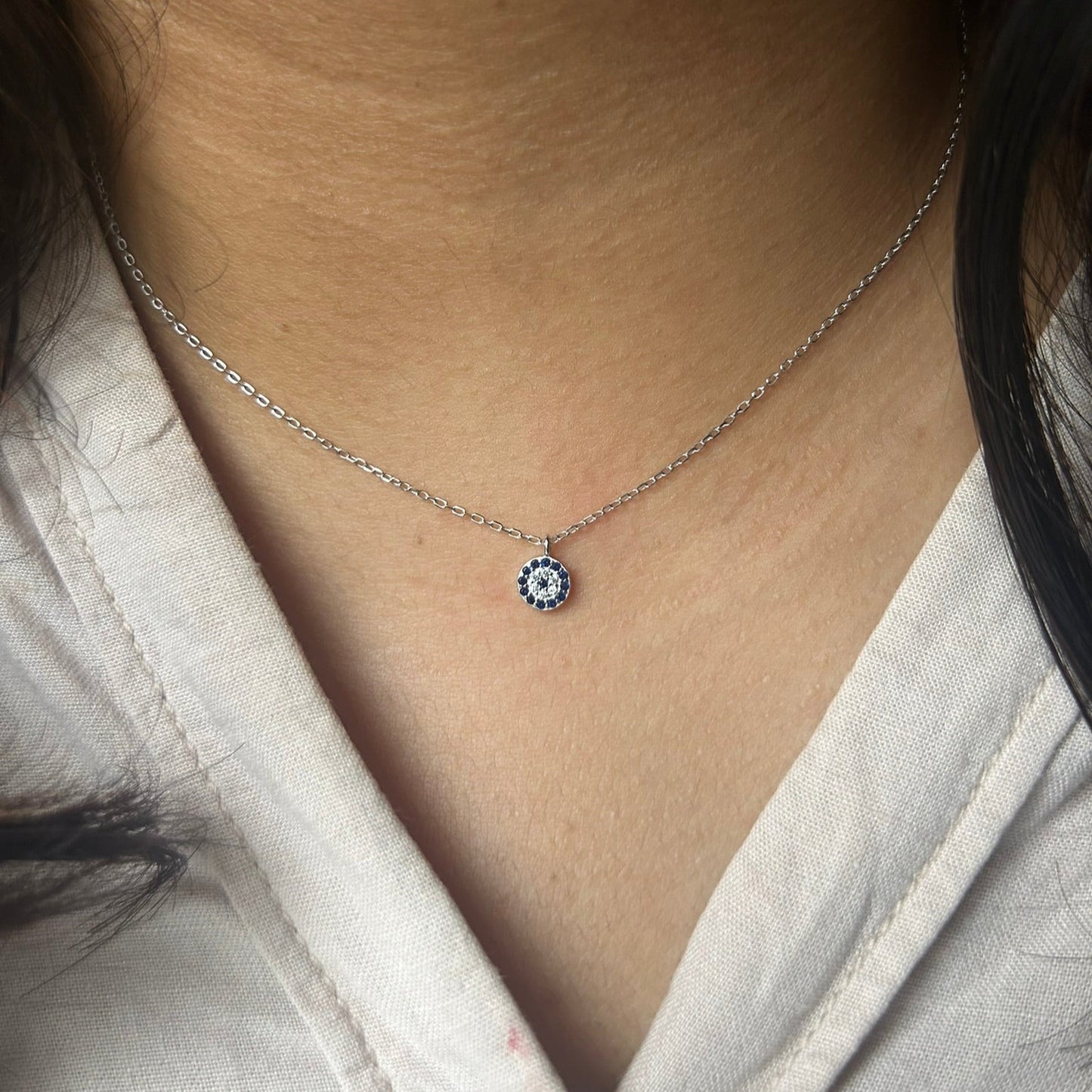 Amulet Evil Eye Necklace | 925 Sterling Silver