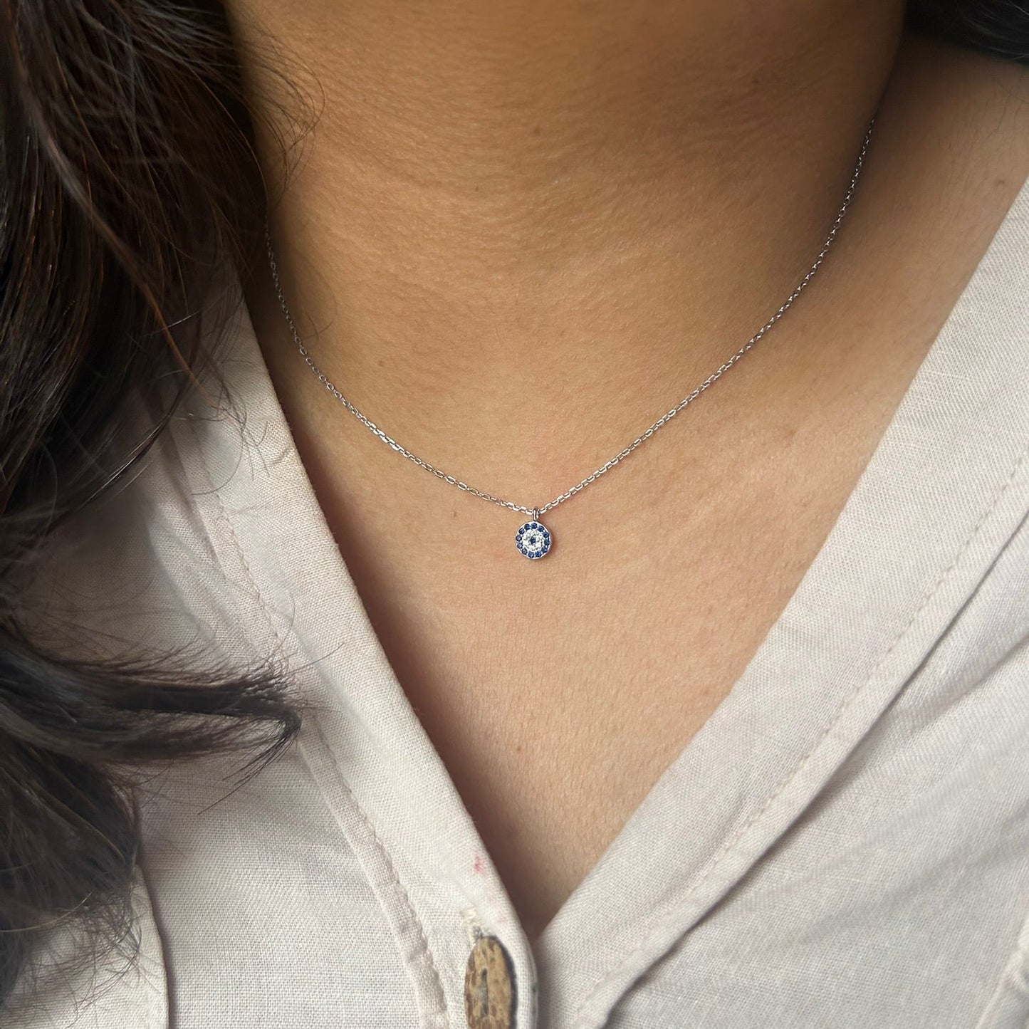 Amulet Evil Eye Necklace | 925 Sterling Silver