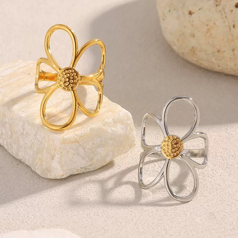 Sunflower Adjustable Ring