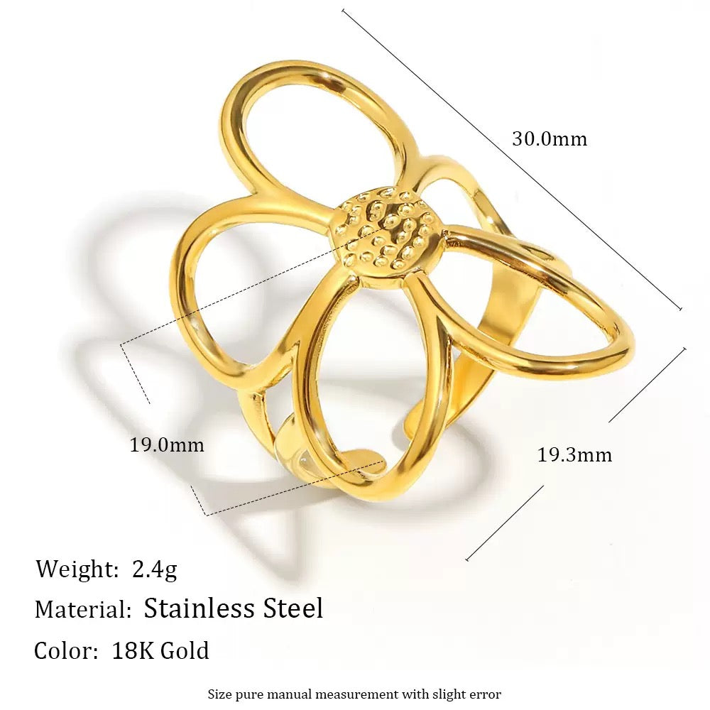 Sunflower Adjustable Ring