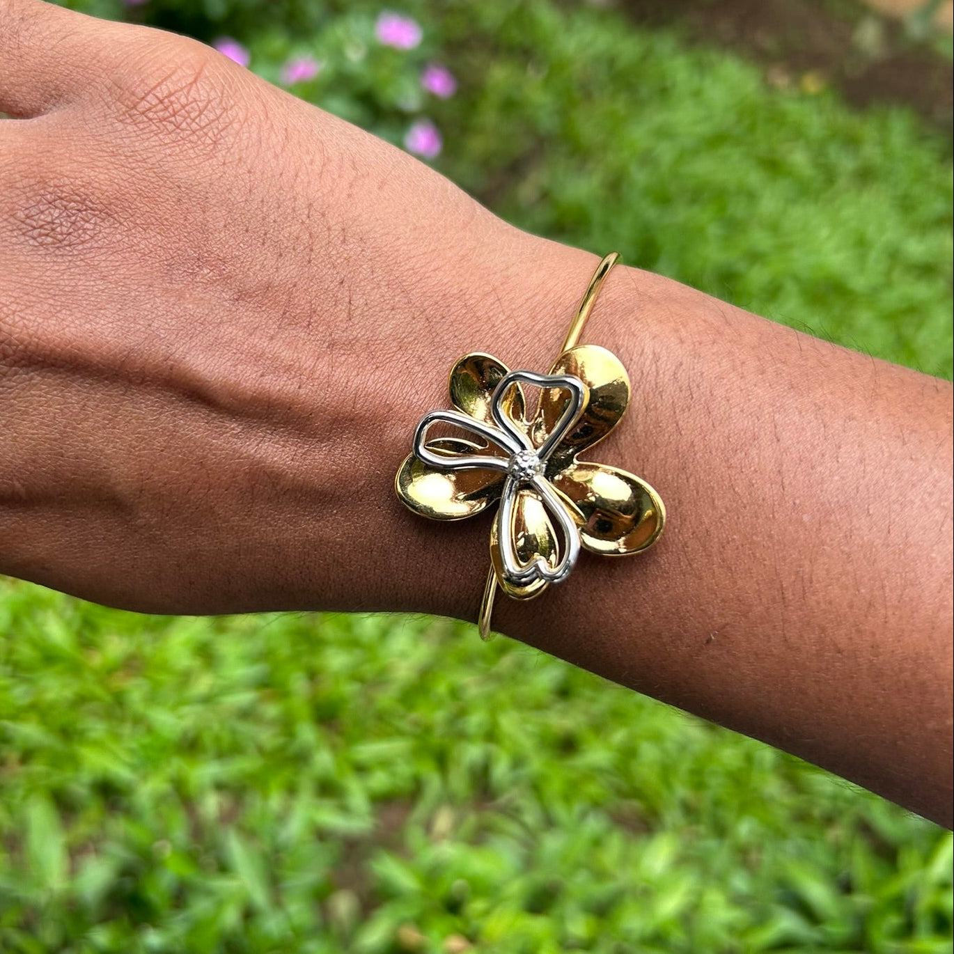 Flower Cuff Bracelet