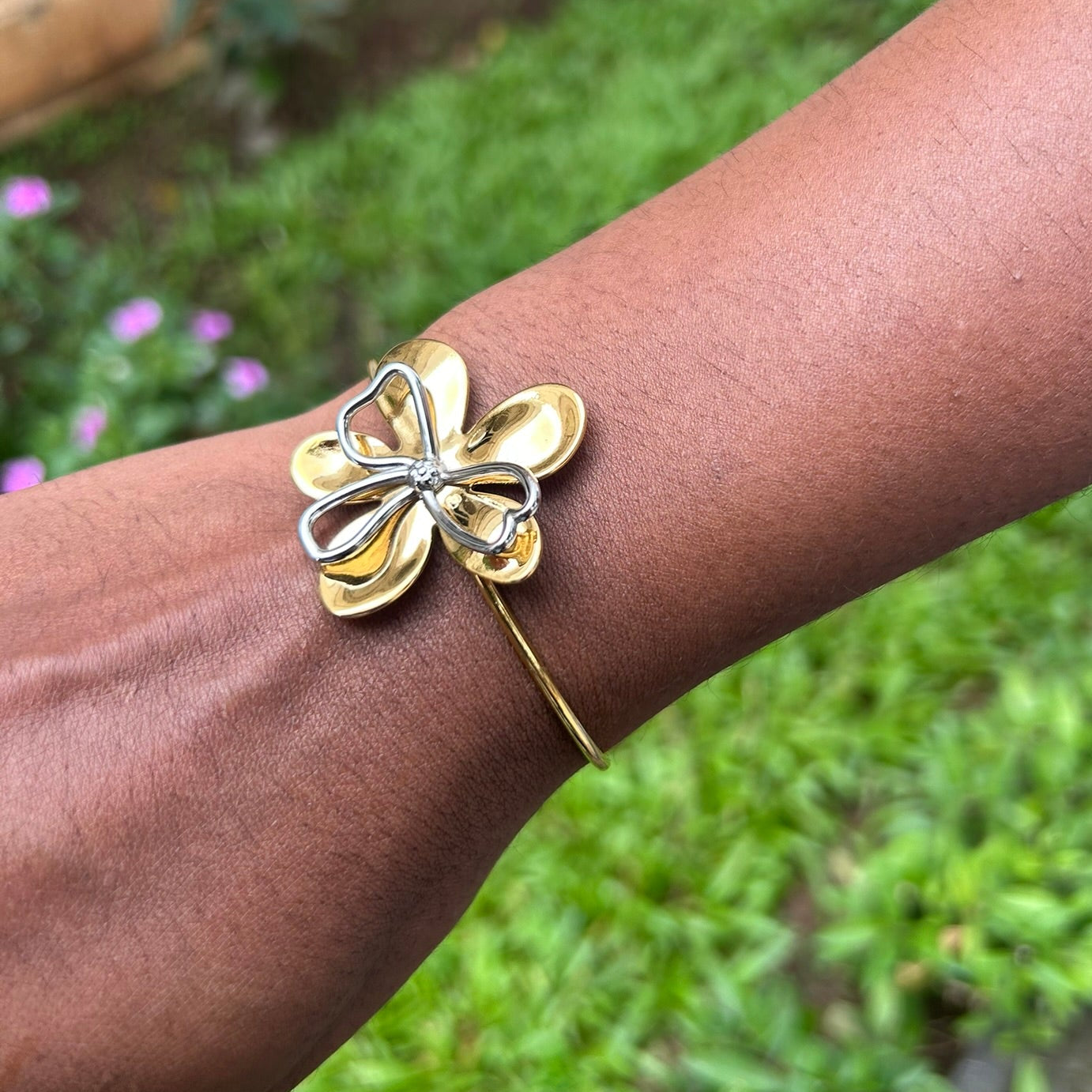 Flower Cuff Bracelet