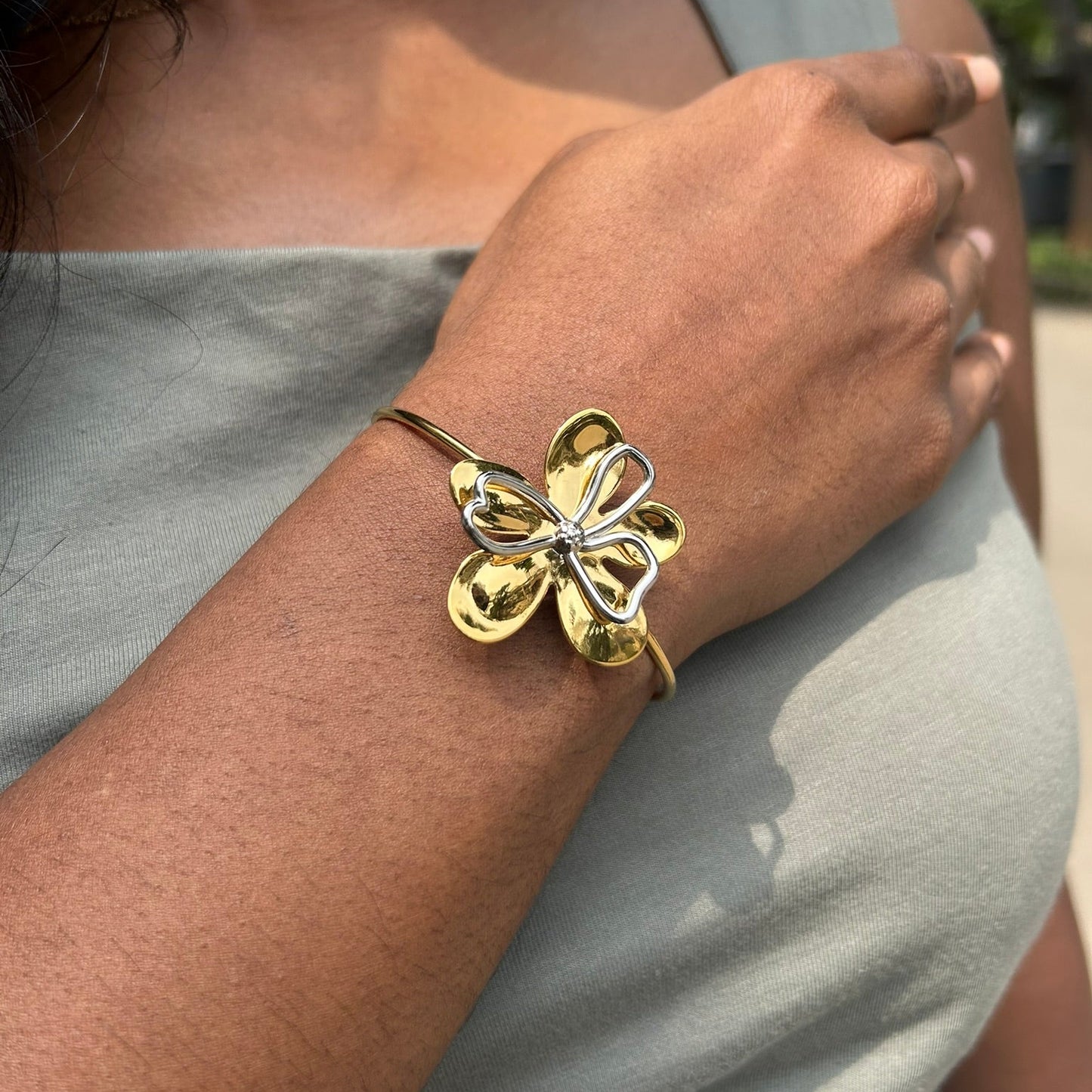 Flower Cuff Bracelet