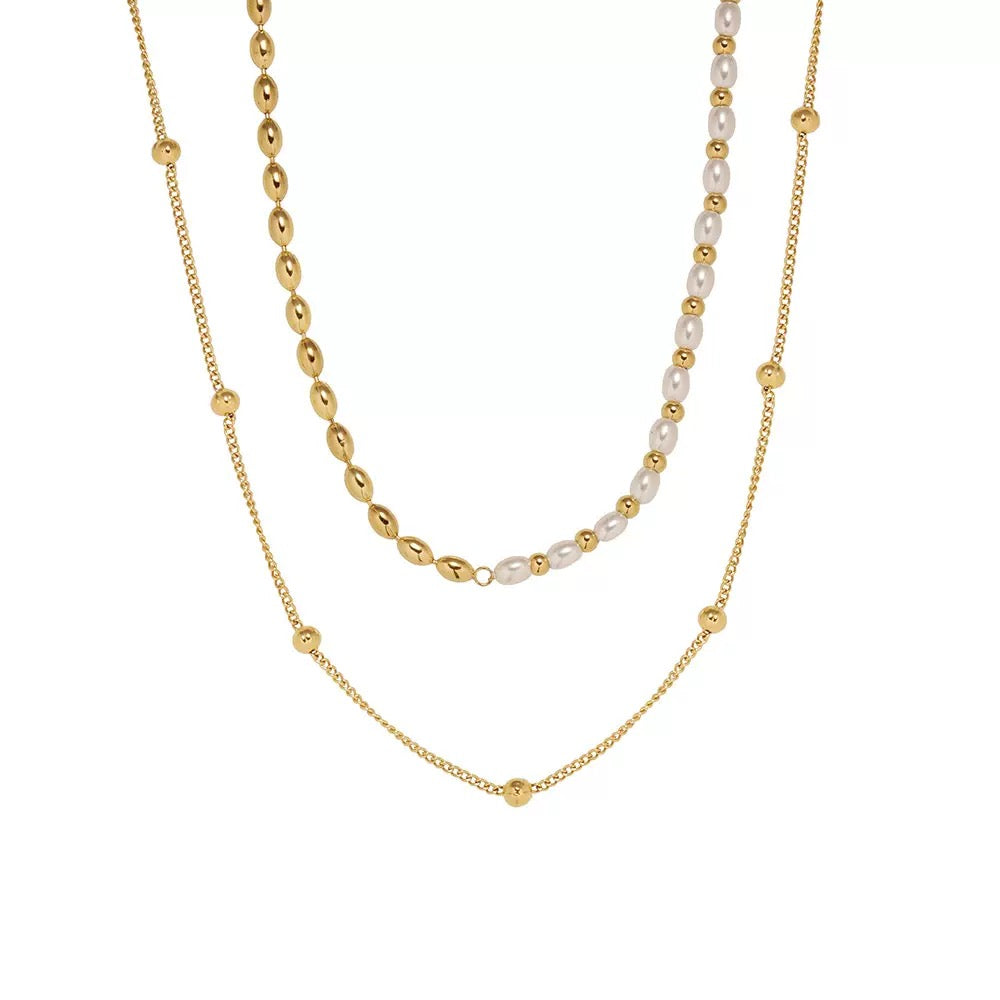 Golden Pearl Necklace