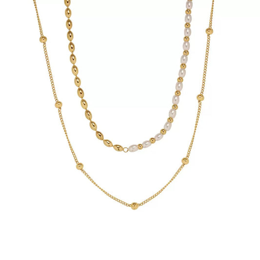 Golden Pearl Necklace