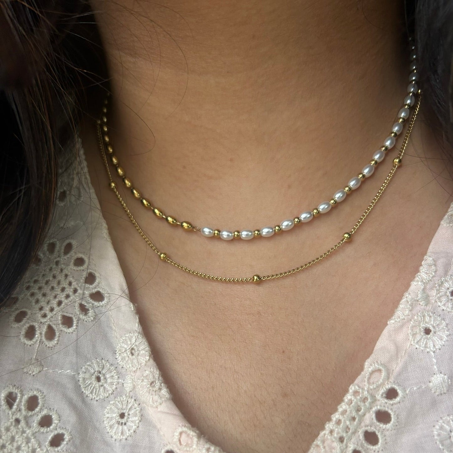 Golden Pearl Necklace
