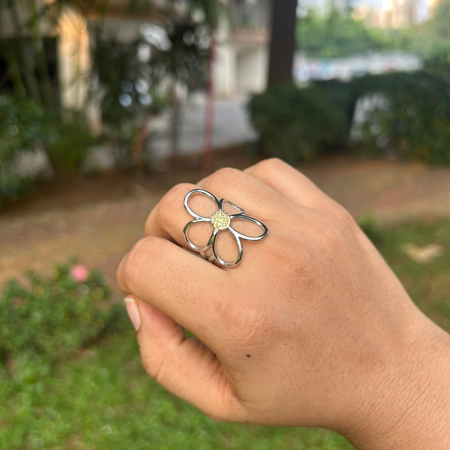 Sunflower Adjustable Ring