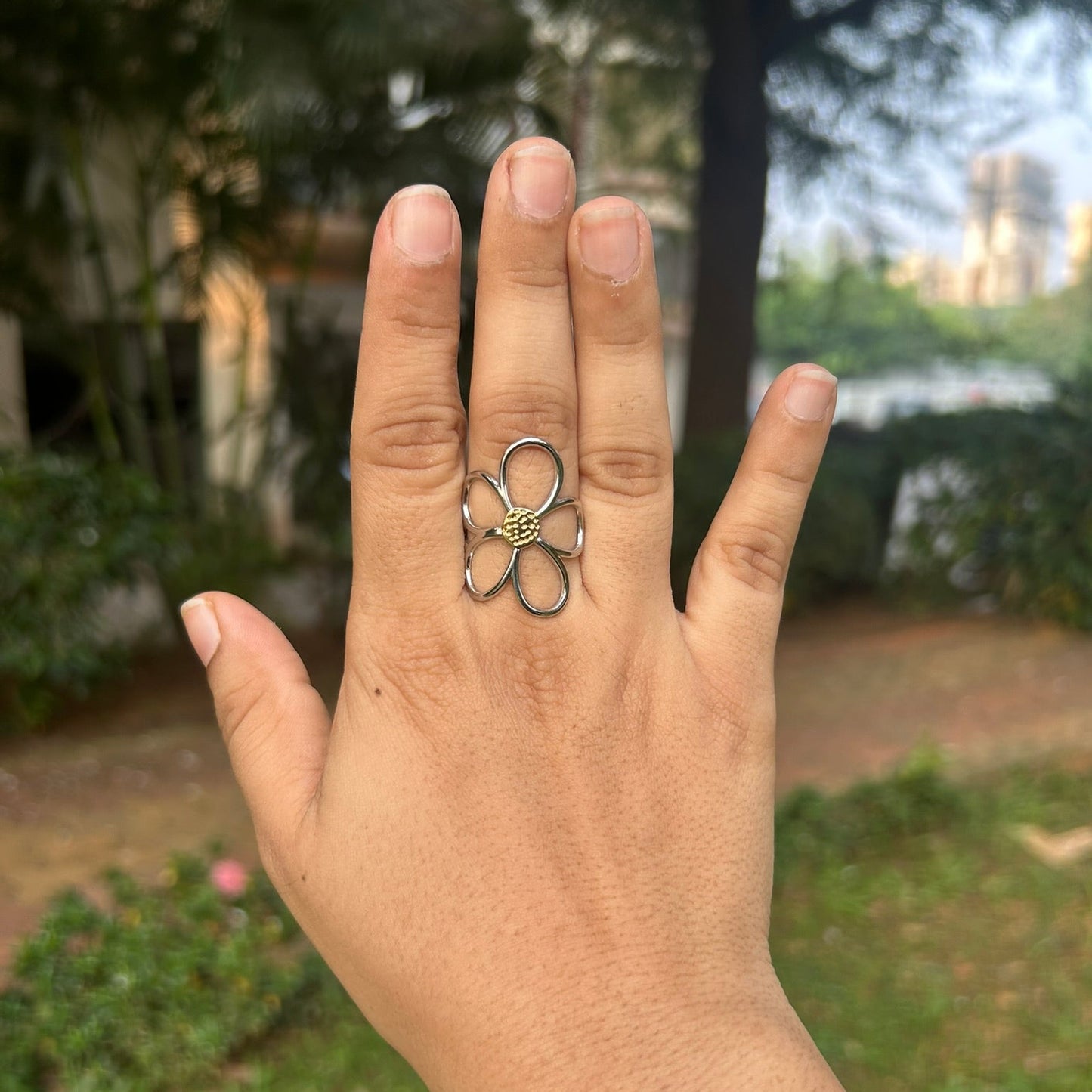Sunflower Adjustable Ring