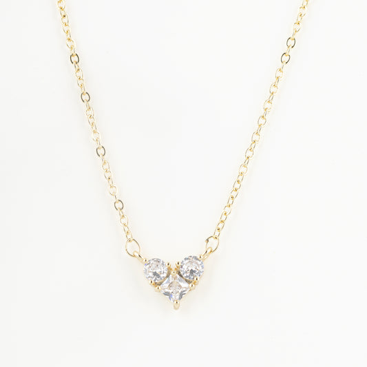 heart necklace in gold	- delphin jewels