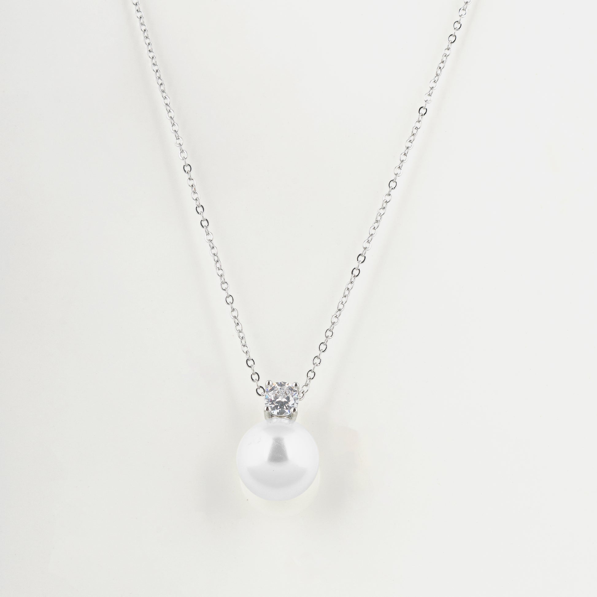 pearl necklace silver