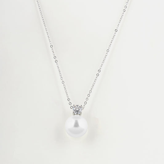 pearl necklace silver