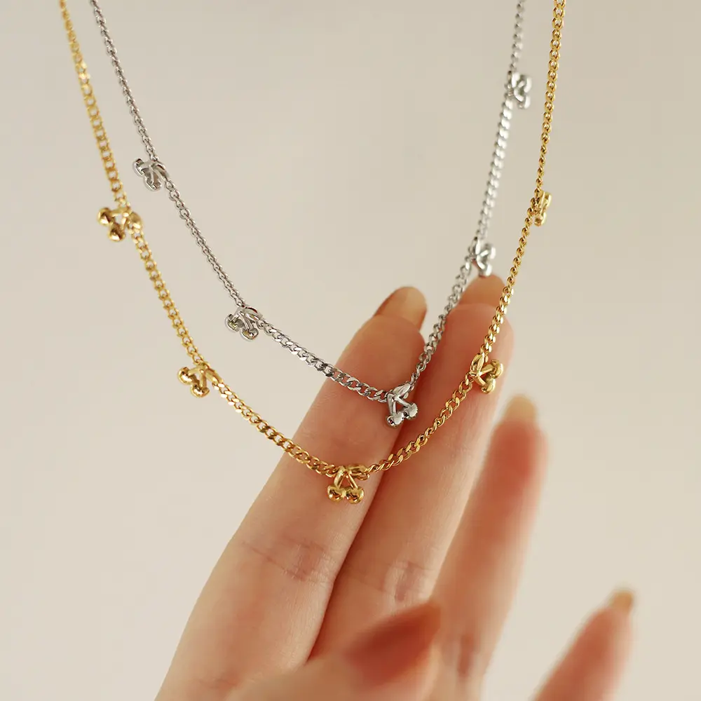 Cherry Necklace | 18k Gold Plated Necklace | Delphin Jewels