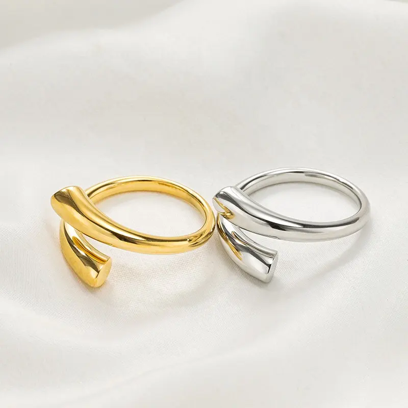 Stainless Steel Adjustable Ring | Delphin Jewels
