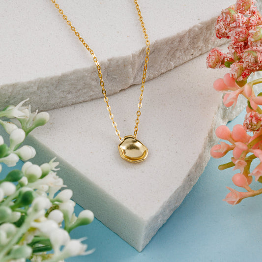 925 sterling silver organic drop pendant necklace