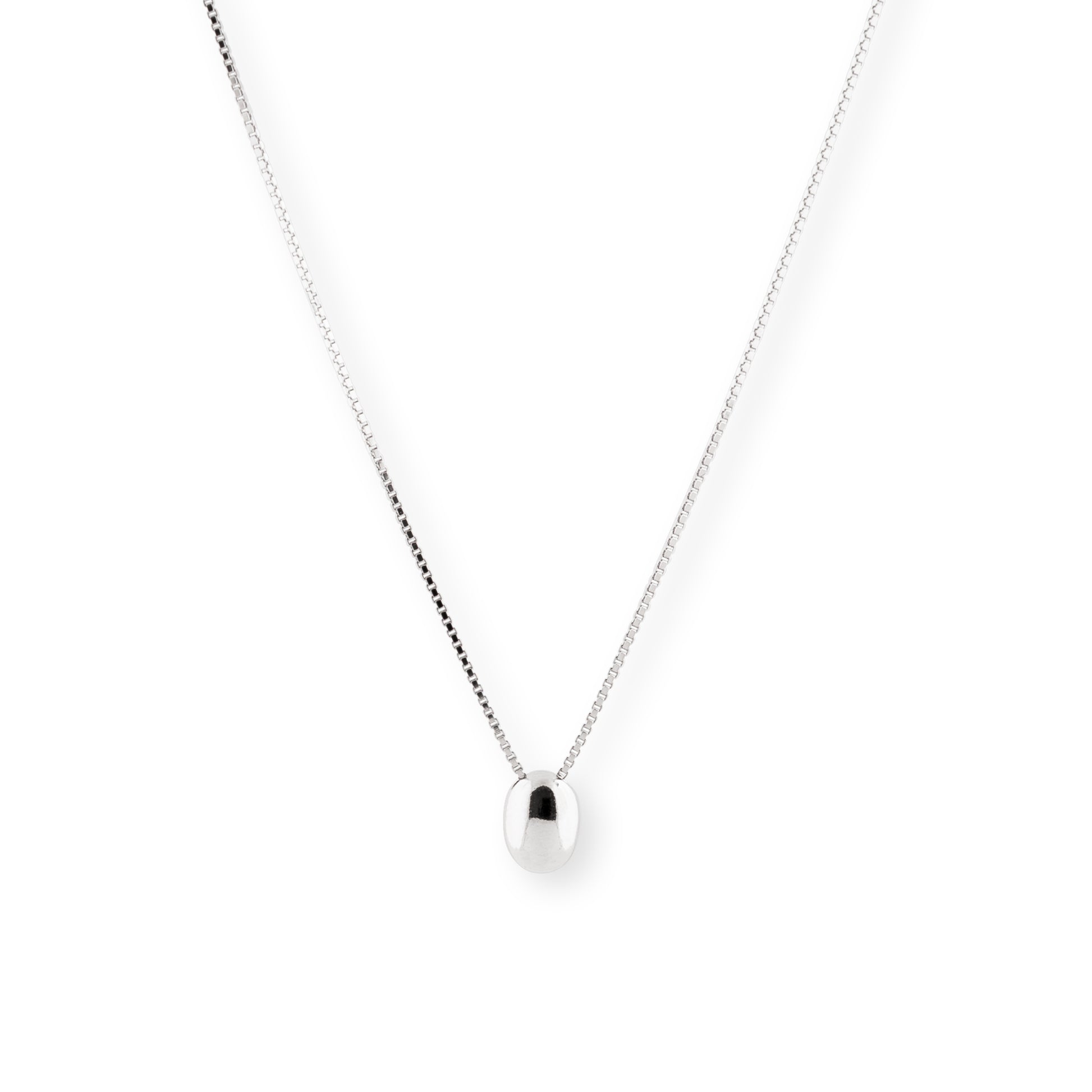 925 sterling silver oval pendant necklace with oxidized finish