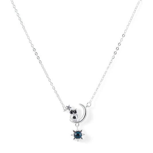 Night Owl Necklace 925 Sterling Silver