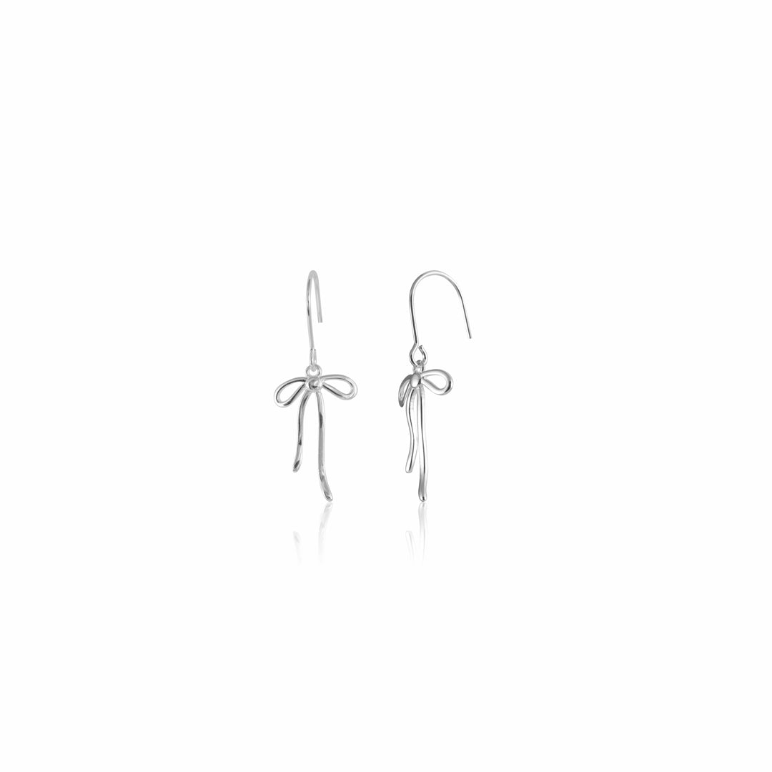 Bow Charm Earrings | 925 Sterling Silver