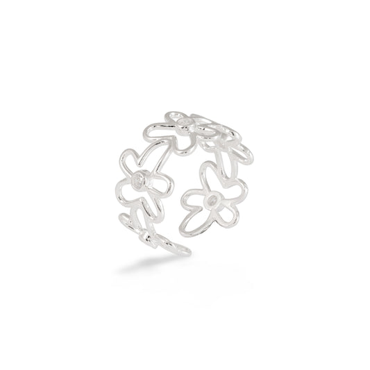 Petal'd Adjustable Ring | 925 Sterling Silver