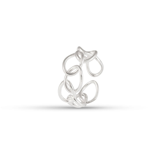 Linked Adjustable Ring | 925 Sterling Silver