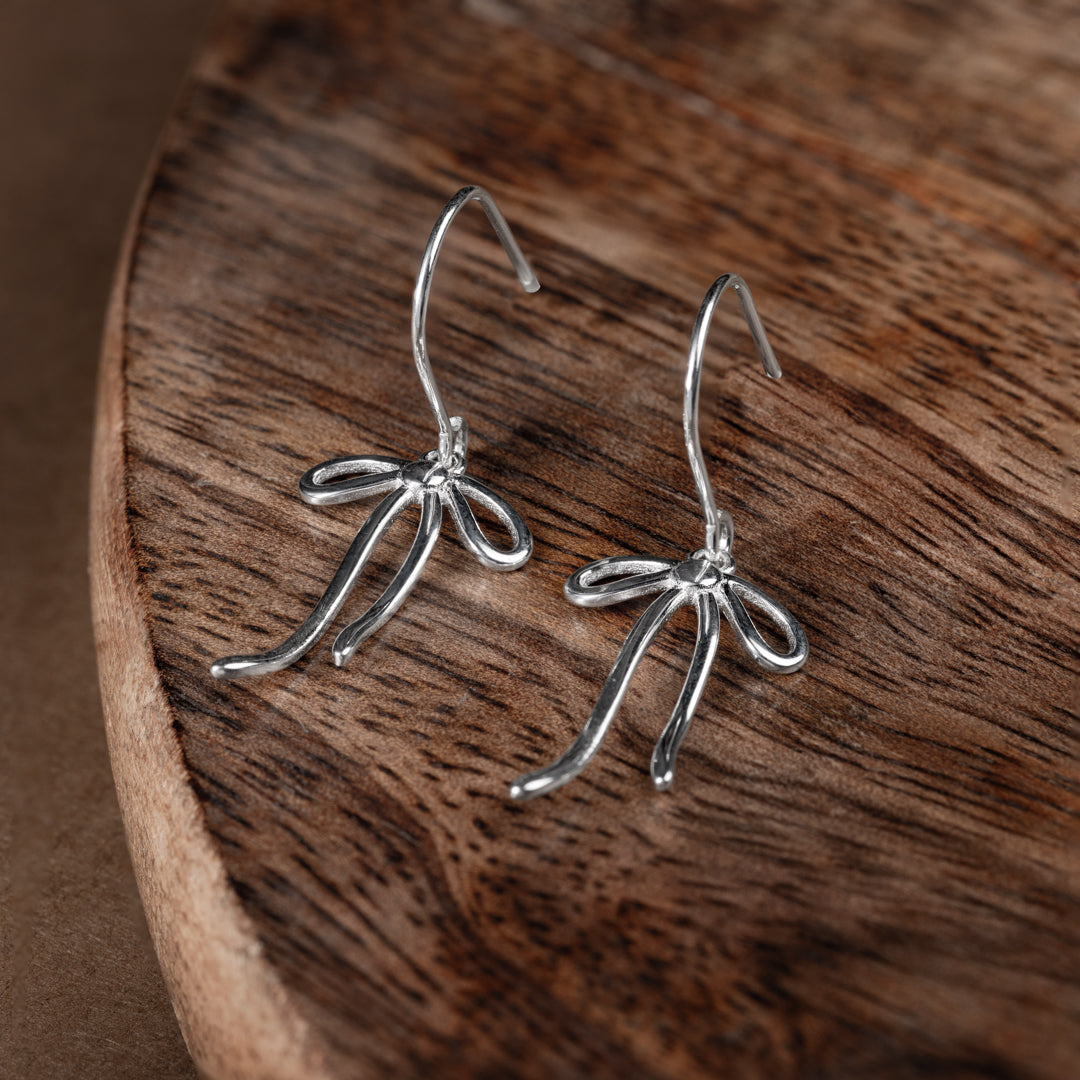 Bow Charm Earrings | 925 Sterling Silver