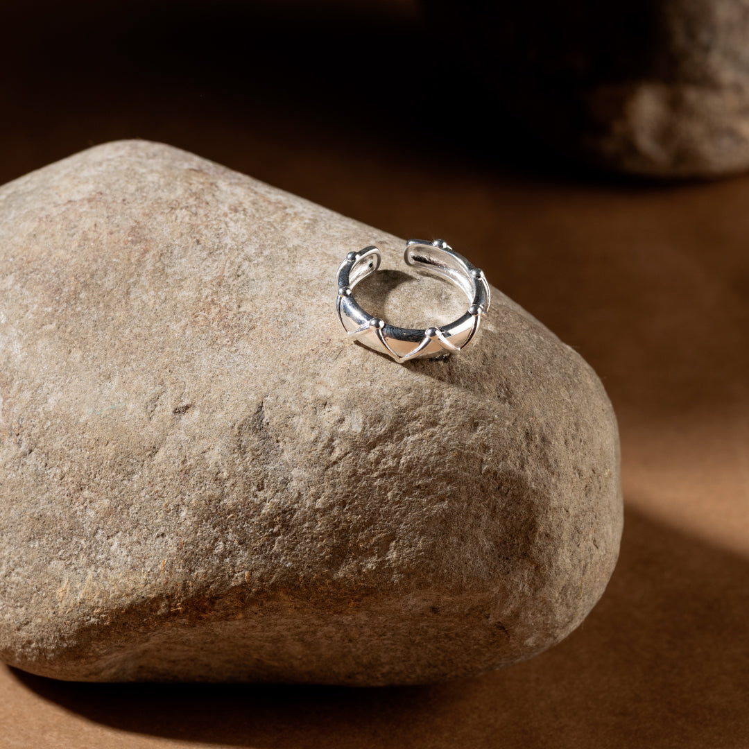 TriEdge Adjustable Ring | 925 Sterling Silver