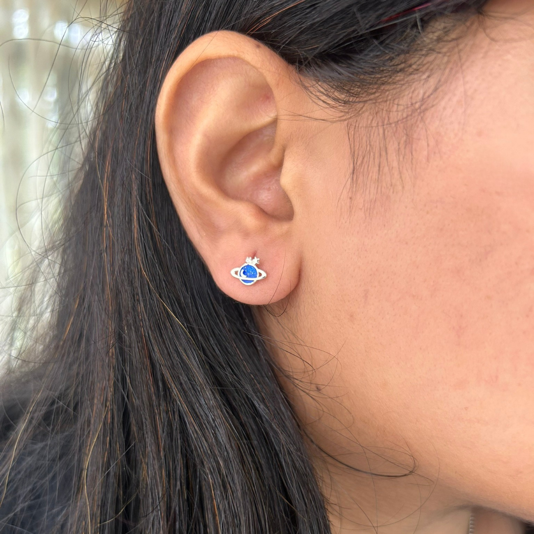 The Saturn Stud Earrings | 925 Silver