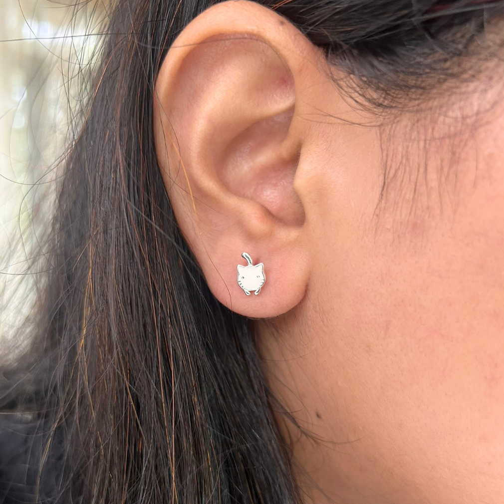 Cat Earrings | 925 Sterling Silver